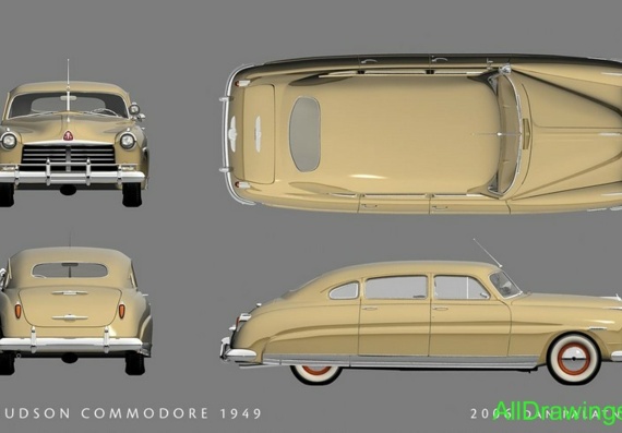 Hudson Commodore Six (1949) (Гудзон Cоммодор 6 (1949)) - чертежи (рисунки) автомобиля